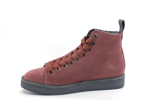 PAN CHIC Ankle Boot Suede Sneaker Pelo BrownRose Rosewood P01W1400200006 - Sandrini Calzature e Abbigliamento