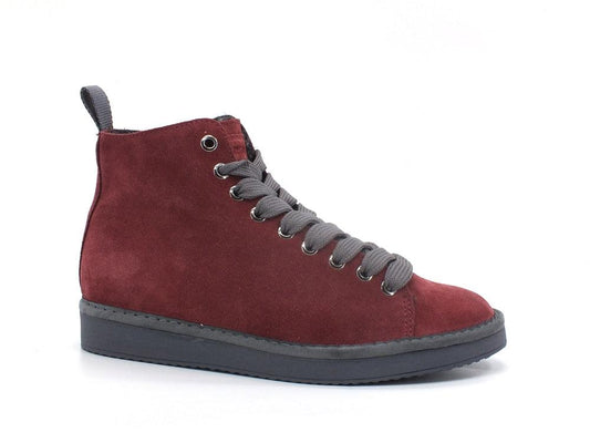PAN CHIC Ankle Boot Suede Sneaker Pelo Burgundy Grey P01W1400200006 - Sandrini Calzature e Abbigliamento