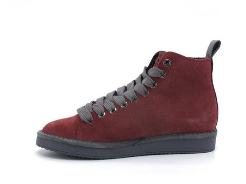PAN CHIC Ankle Boot Suede Sneaker Pelo Burgundy Grey P01W1400200006 - Sandrini Calzature e Abbigliamento