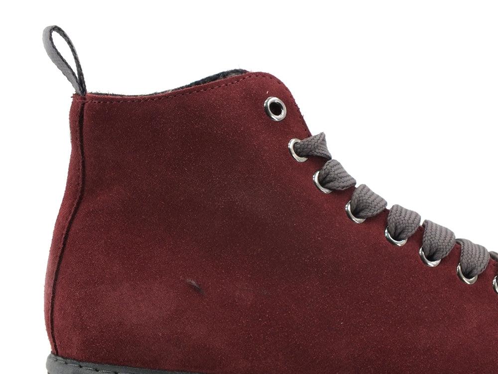 PAN CHIC Ankle Boot Suede Sneaker Pelo Burgundy Grey P01W1400200006 - Sandrini Calzature e Abbigliamento