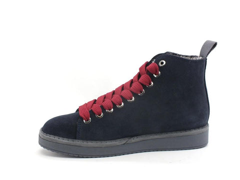 PAN CHIC Ankle Boot Suede Sneaker Pelo Cobalt Burgundy P01W1400200006 - Sandrini Calzature e Abbigliamento