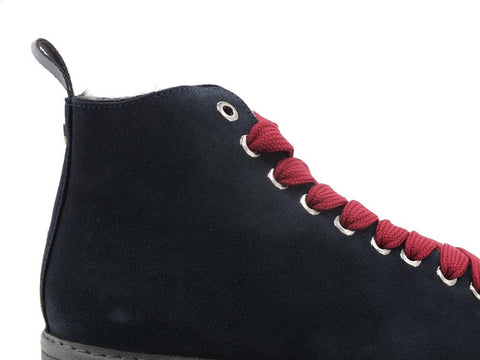 PAN CHIC Ankle Boot Suede Sneaker Pelo Cobalt Burgundy P01W1400200006 - Sandrini Calzature e Abbigliamento