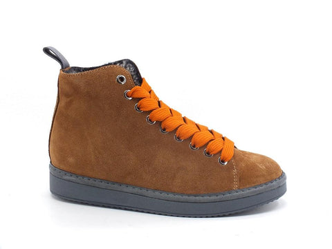PAN CHIC Ankle Boot Suede Sneaker Pelo Cognac Amber P01W1400200006 - Sandrini Calzature e Abbigliamento