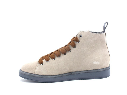 PAN CHIC Ankle Boot Suede Sneaker Pelo Dove Grey Cocoa P01M1400200006 - Sandrini Calzature e Abbigliamento