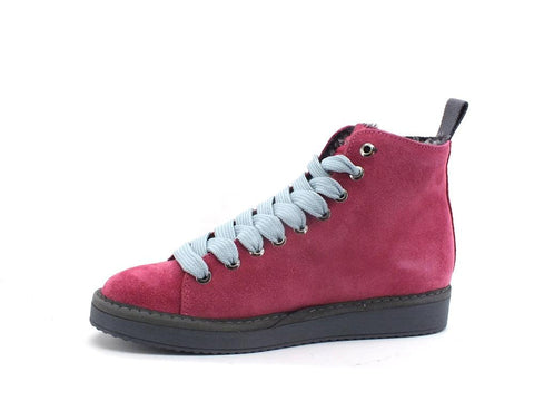 PAN CHIC Ankle Boot Suede Sneaker Pelo Dry Rose Azzurro P01W1400200006 - Sandrini Calzature e Abbigliamento