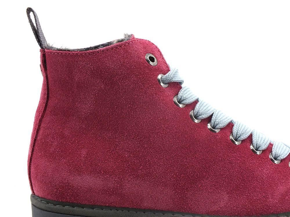 PAN CHIC Ankle Boot Suede Sneaker Pelo Dry Rose Azzurro P01W1400200006 - Sandrini Calzature e Abbigliamento
