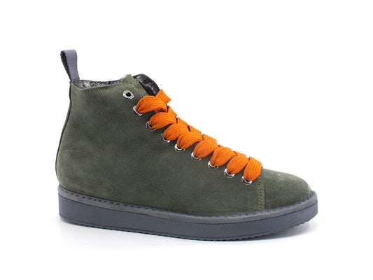 PAN CHIC Ankle Boot Suede Sneaker Pelo Green Amber P01W1400200006 - Sandrini Calzature e Abbigliamento