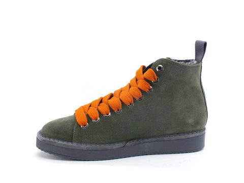 PAN CHIC Ankle Boot Suede Sneaker Pelo Green Amber P01W1400200006 - Sandrini Calzature e Abbigliamento