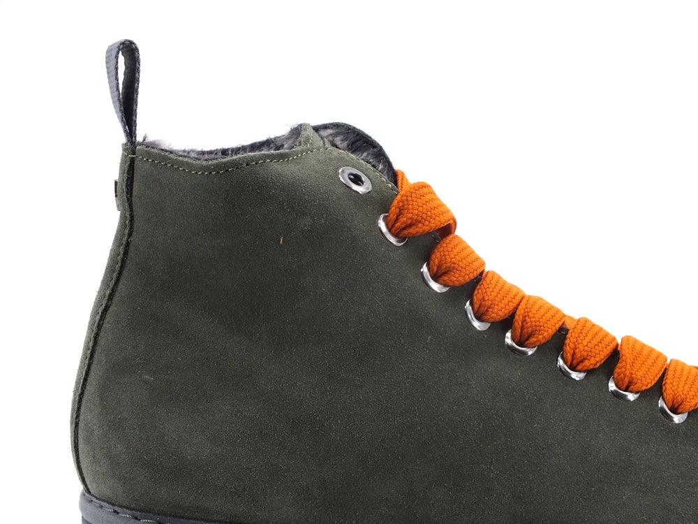 PAN CHIC Ankle Boot Suede Sneaker Pelo Green Amber P01W1400200006 - Sandrini Calzature e Abbigliamento