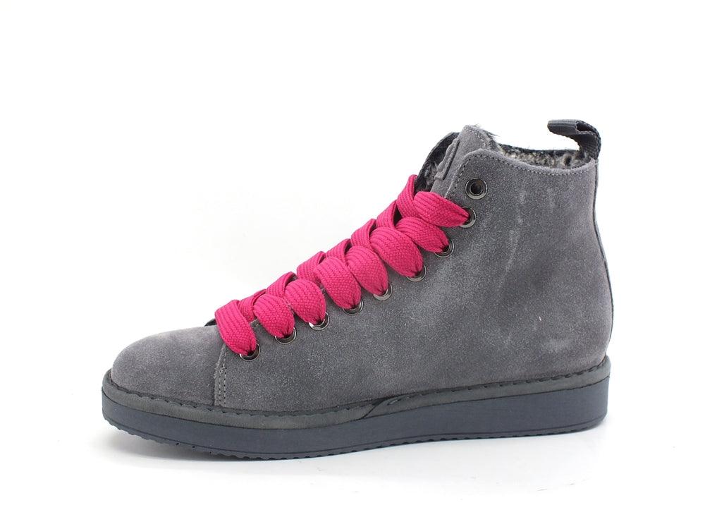 PAN CHIC Ankle Boot Suede Sneaker Pelo Grey Fuxia P01W1400200006 - Sandrini Calzature e Abbigliamento