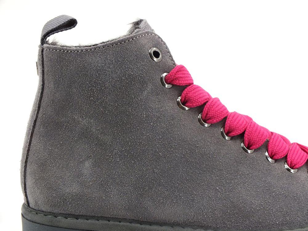 PAN CHIC Ankle Boot Suede Sneaker Pelo Grey Fuxia P01W1400200006 - Sandrini Calzature e Abbigliamento