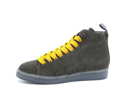 PAN CHIC Ankle Boot Suede Sneaker Pelo Khaki Yellow P01M1400200006 - Sandrini Calzature e Abbigliamento