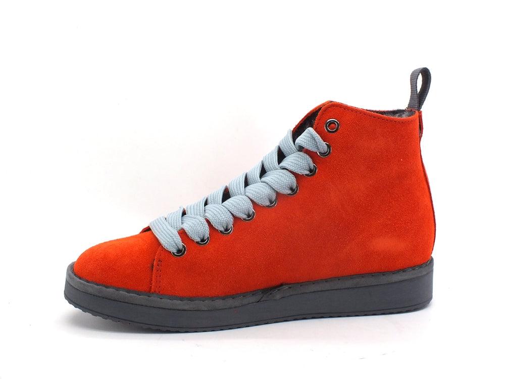 PAN CHIC Ankle Boot Suede Sneaker Pelo Orange Azure P01W1400200006 - Sandrini Calzature e Abbigliamento