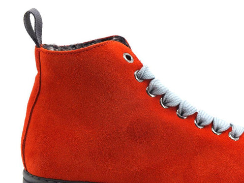 PAN CHIC Ankle Boot Suede Sneaker Pelo Orange Azure P01W1400200006 - Sandrini Calzature e Abbigliamento
