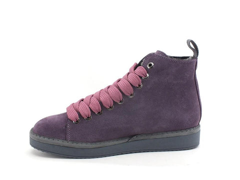 PAN CHIC Ankle Boot Suede Sneaker Pelo Purple Brown Rose P01W1400200006 - Sandrini Calzature e Abbigliamento
