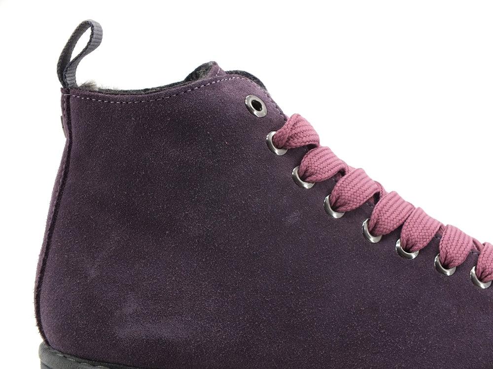 PAN CHIC Ankle Boot Suede Sneaker Pelo Purple Brown Rose P01W1400200006 - Sandrini Calzature e Abbigliamento