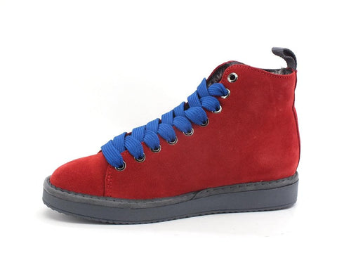 PAN CHIC Ankle Boot Suede Sneaker Pelo Red Electric Blue P01W1400200006 - Sandrini Calzature e Abbigliamento
