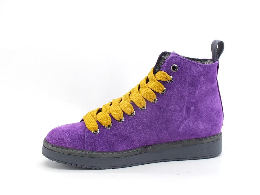 PAN CHIC Ankle Boot Suede Sneaker Pelo Violet Yellow P01W1400200006 - Sandrini Calzature e Abbigliamento