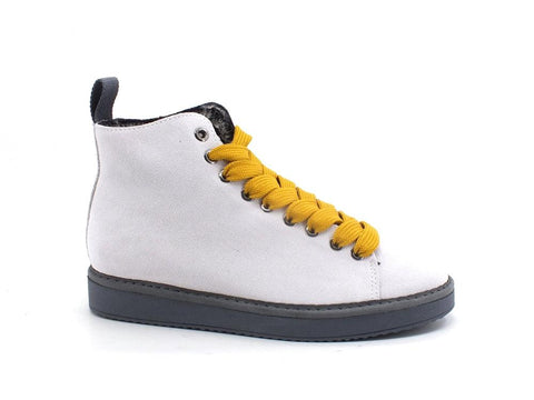 PAN CHIC Ankle Boot Suede Sneaker Pelo White Yellow P01W1400200006 - Sandrini Calzature e Abbigliamento