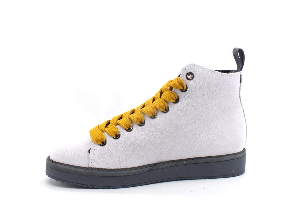 PAN CHIC Ankle Boot Suede Sneaker Pelo White Yellow P01W1400200006 - Sandrini Calzature e Abbigliamento