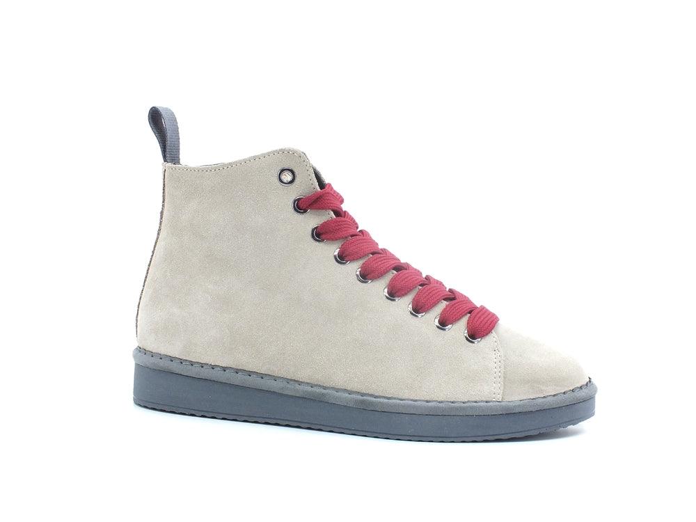 PAN CHIC Ankle Boot Suede Stivaletto Dove Grey Burgundy P01W1400200005 - Sandrini Calzature e Abbigliamento
