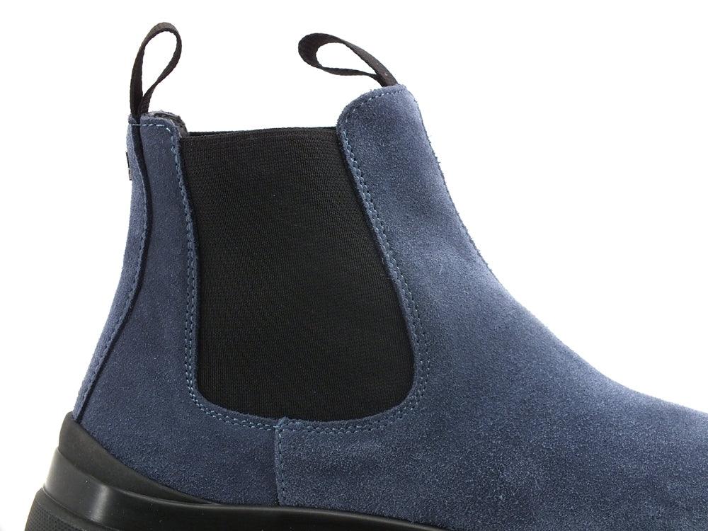 PAN CHIC Beatle Boot Suede Stivaletto Elastici Blue Black P03W1900300005 - Sandrini Calzature e Abbigliamento