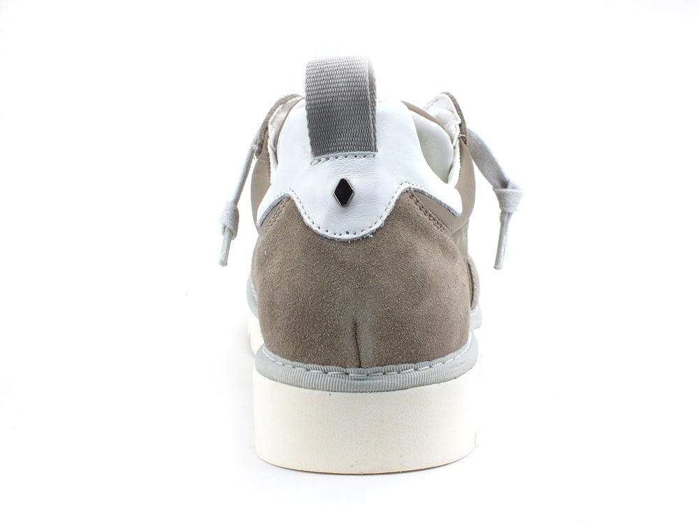 PAN CHIC Low Cut Sneaker Uomo Pelle Nylon Dovegrey White P05M18021TS1 - Sandrini Calzature e Abbigliamento