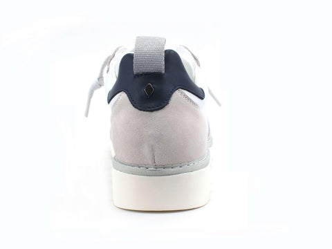 PAN CHIC Low Cut Sneaker Uomo Pelle Nylon Suede White Dark Blue P05M18021TS2 - Sandrini Calzature e Abbigliamento