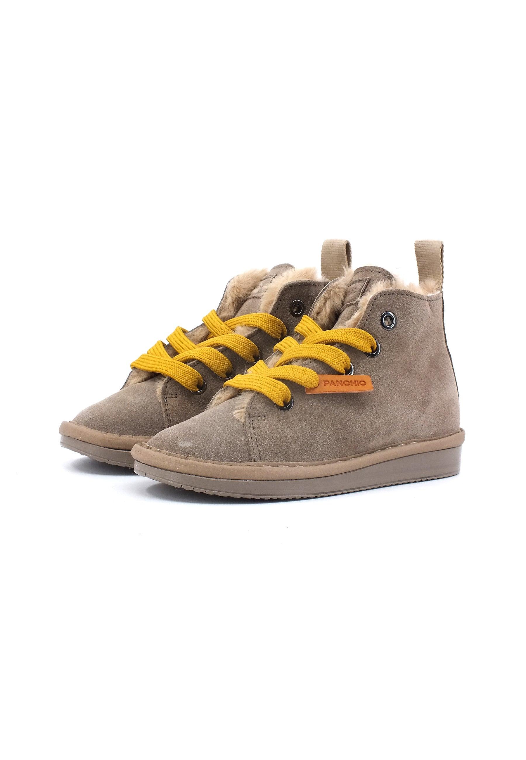 PAN CHIC Pan Chic Stivaletto Pelo Bimbo Walnut Yellow P01B007-00462051 - Sandrini Calzature e Abbigliamento
