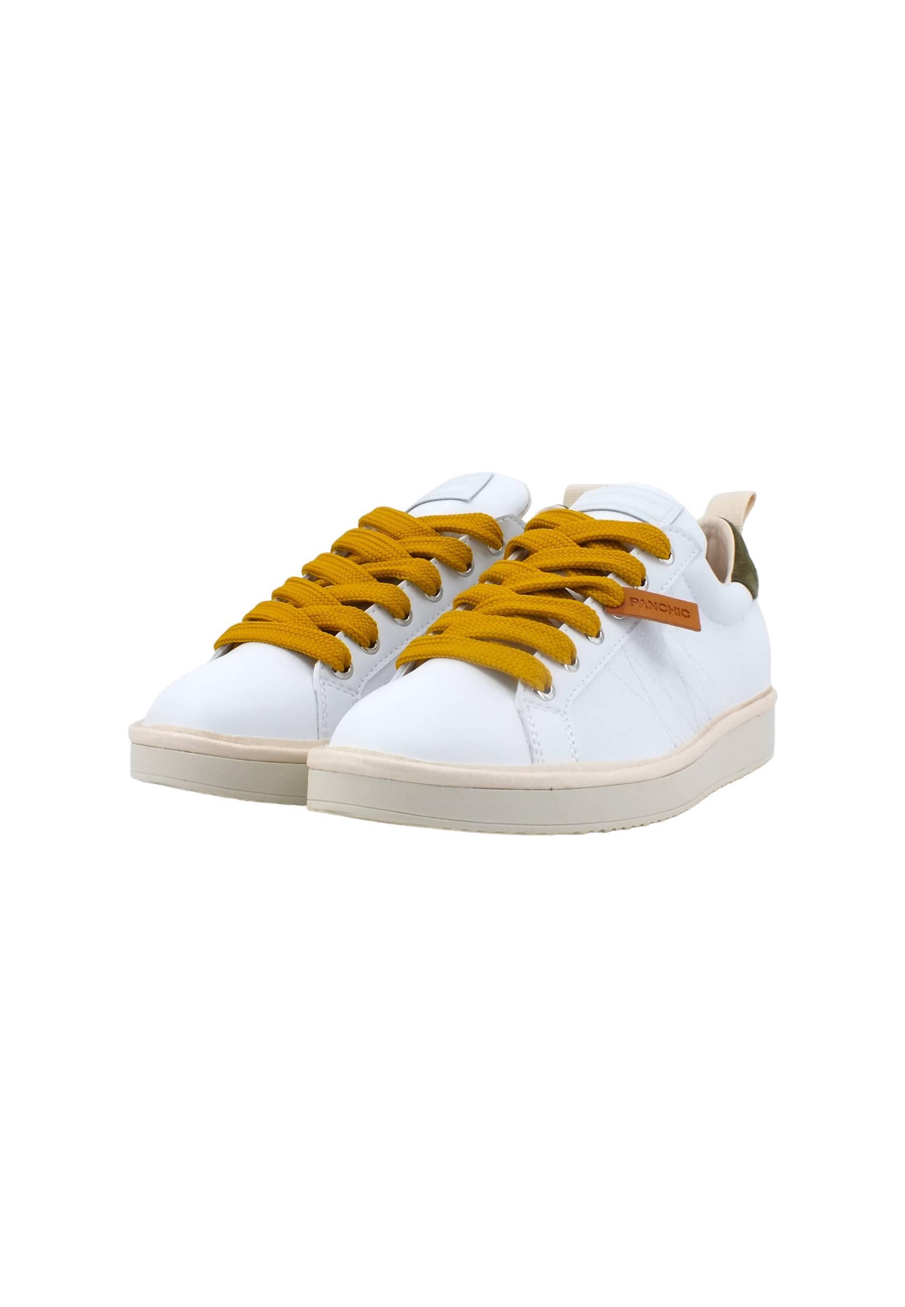 PAN CHIC Sneaker Donna White Sage Yellow P01W00200243004 - Sandrini Calzature e Abbigliamento