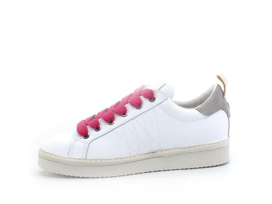 PAN CHIC Sneaker Pelle Lace - Up White Fuchsia P01W1600100183 - Sandrini Calzature e Abbigliamento
