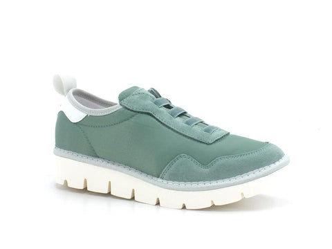 PAN CHIC Sneaker Slip On Suede Green Sage P05W1601000018 - Sandrini Calzature e Abbigliamento