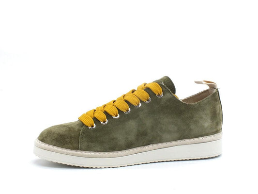 PAN CHIC Sneaker Suede Lace - Up Sage Yellow Green P01M1400100209 - Sandrini Calzature e Abbigliamento