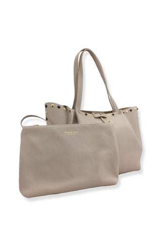 PATRIZIA PEPE Borsa Borchie Con Pochette Beige Ocean Sand 8B8895-L050 - Sandrini Calzature e Abbigliamento