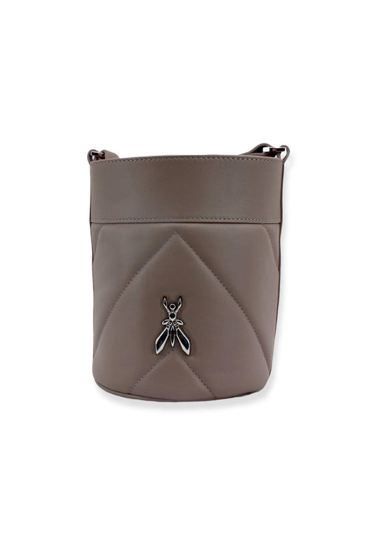 PATRIZIA PEPE Borsa Bucket Logo Marrone Dark Tatami 8B0079-L006 - Sandrini Calzature e Abbigliamento