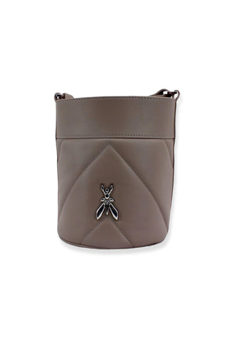 PATRIZIA PEPE Borsa Bucket Logo Marrone Dark Tatami 8B0079-L006 - Sandrini Calzature e Abbigliamento