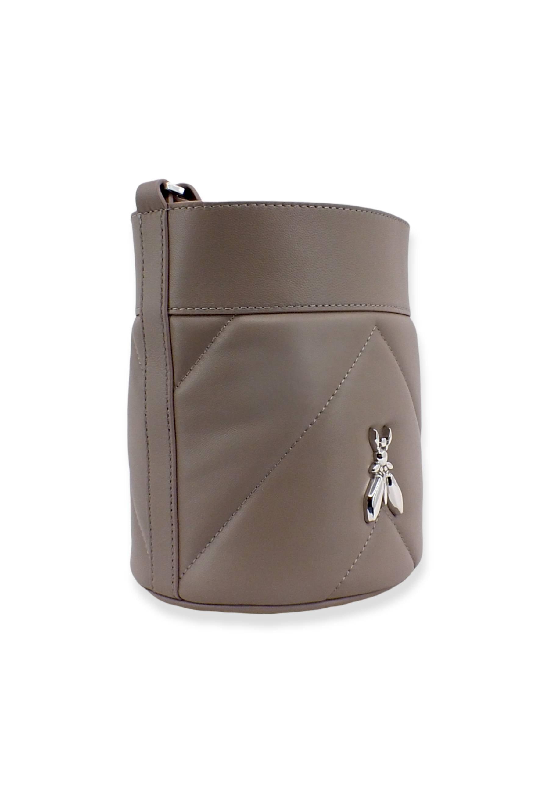 PATRIZIA PEPE Borsa Bucket Logo Marrone Dark Tatami 8B0079-L006 - Sandrini Calzature e Abbigliamento