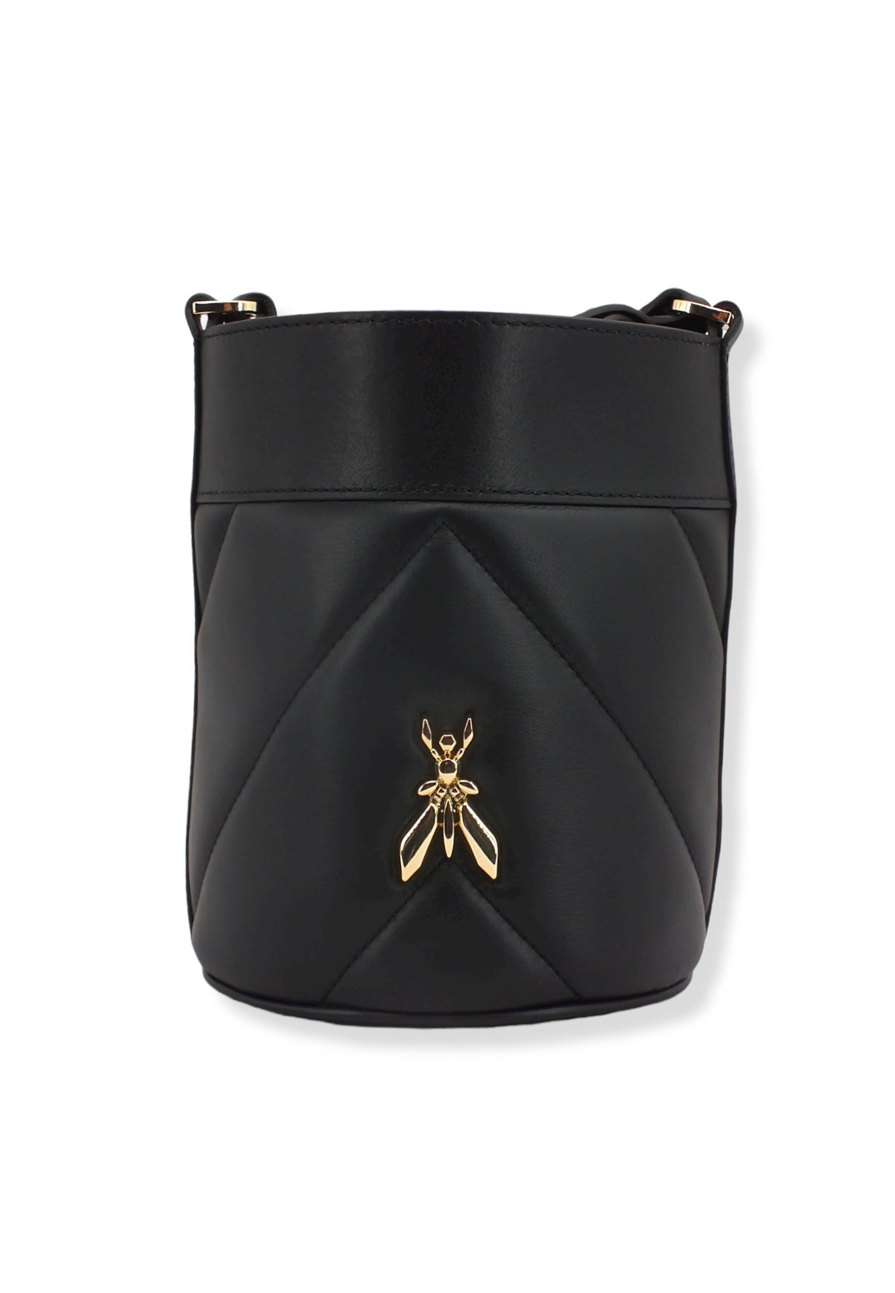 PATRIZIA PEPE Borsa Bucket Logo Nera 8B0079-L006 - Sandrini Calzature e Abbigliamento