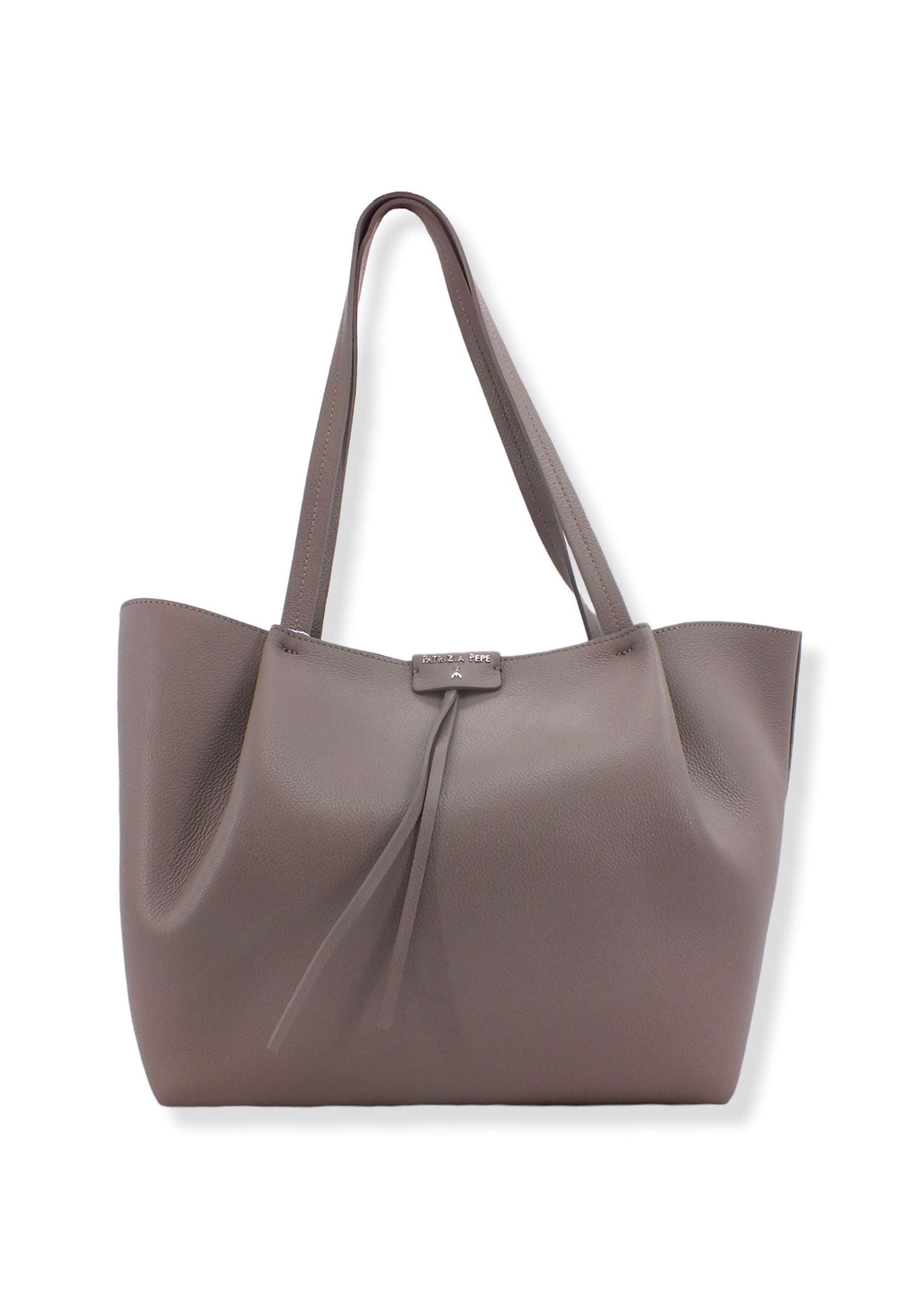 PATRIZIA PEPE Borsa Con Pochette Large Marrone Dark Tatami CB8896-L001 - Sandrini Calzature e Abbigliamento