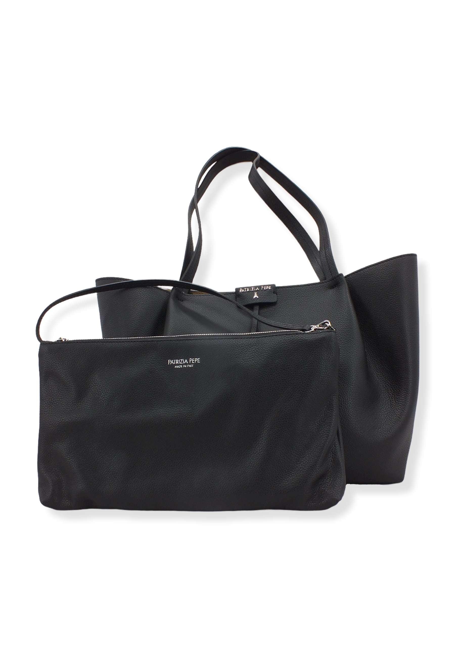 PATRIZIA PEPE Borsa Con Pochette Large Nera CB8896-L001 - Sandrini Calzature e Abbigliamento