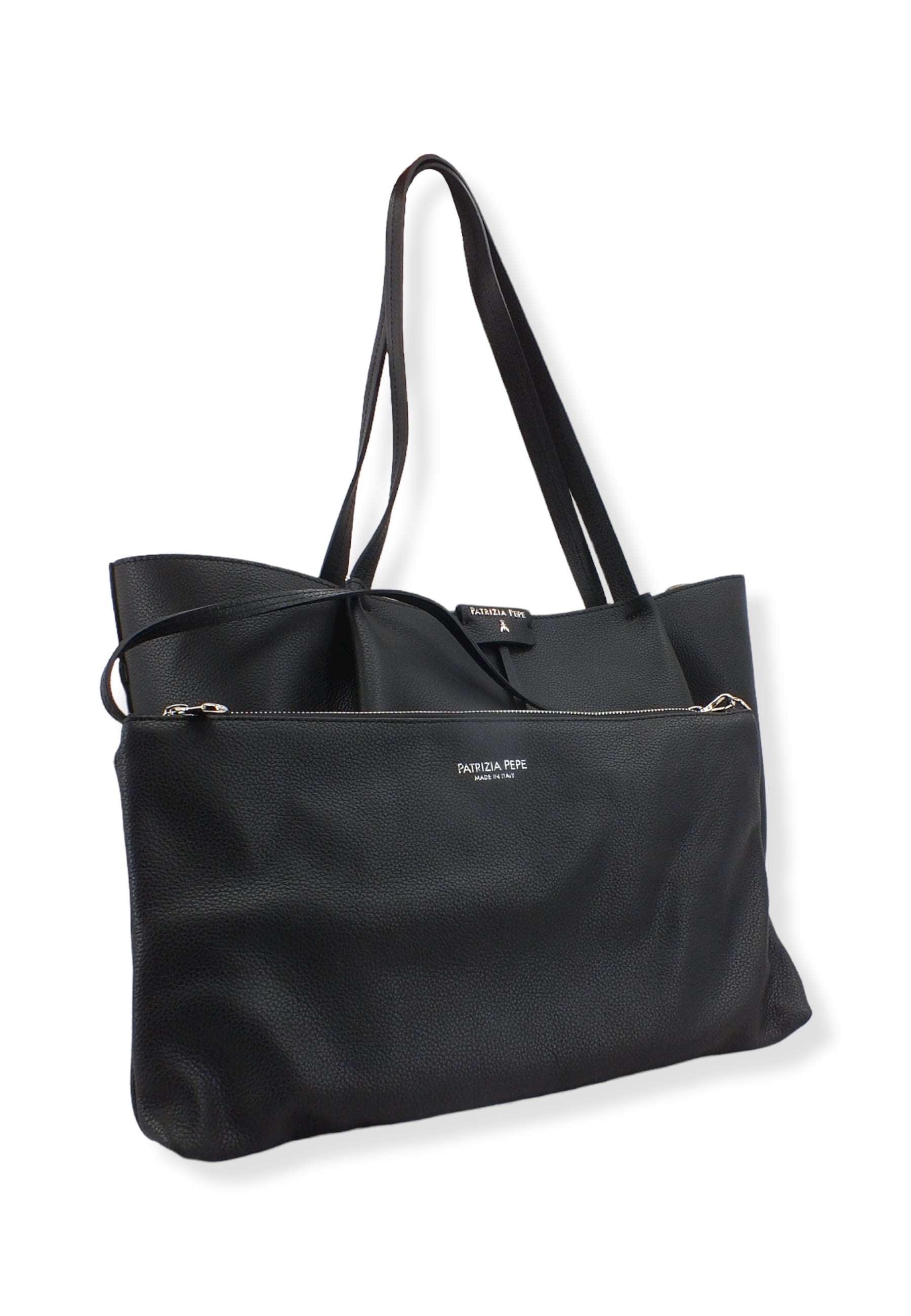 PATRIZIA PEPE Borsa Con Pochette Large Nera CB8896-L001 - Sandrini Calzature e Abbigliamento