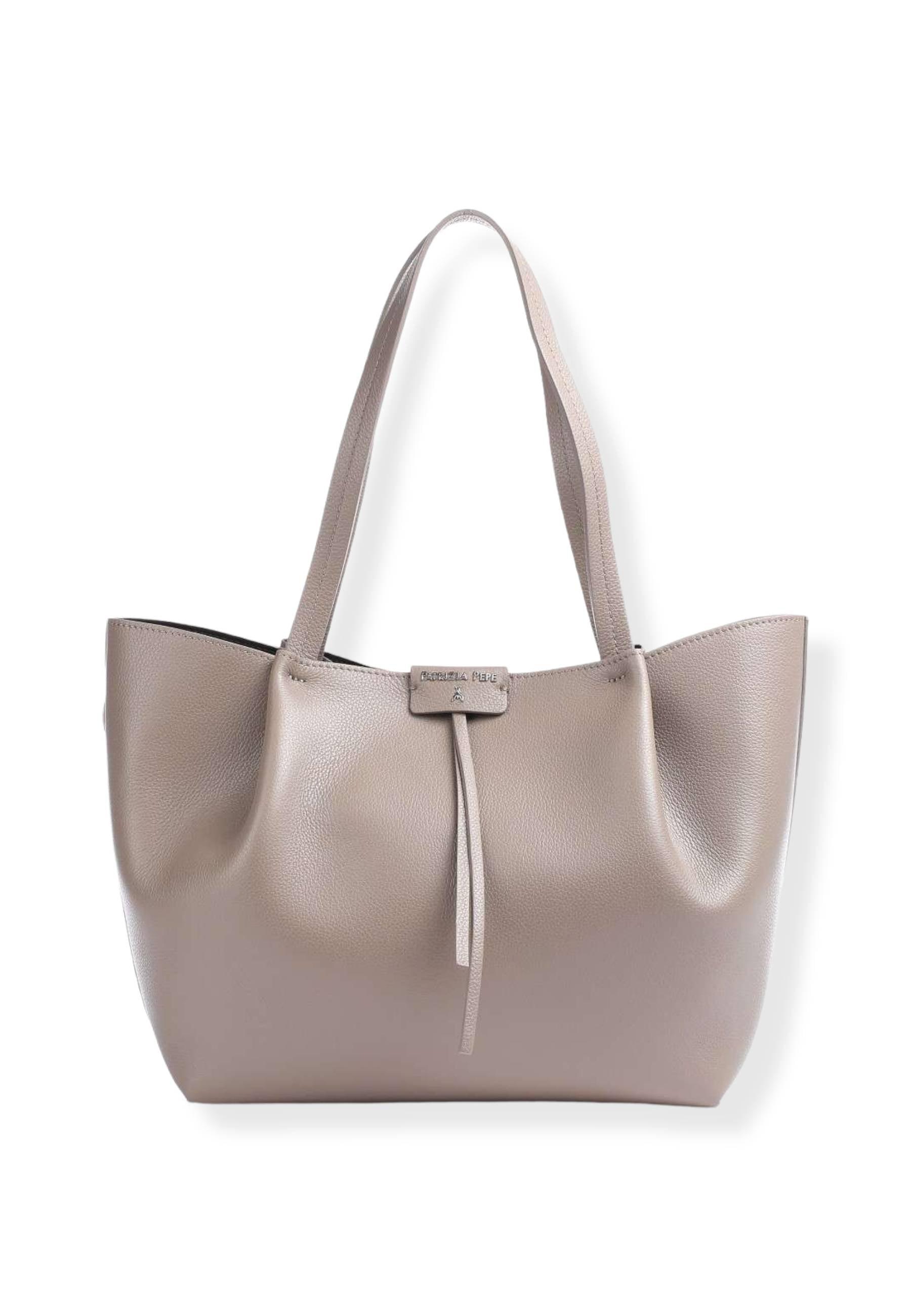 PATRIZIA PEPE Borsa Con Pochette Marrone Dark Tatami CB8895-L001 - Sandrini Calzature e Abbigliamento