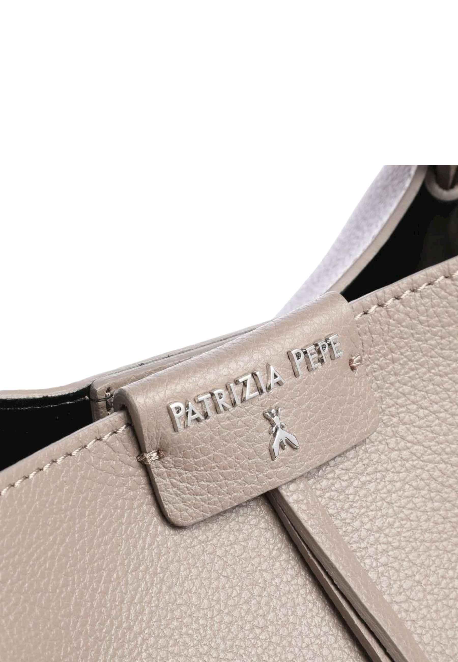 PATRIZIA PEPE Borsa Con Pochette Marrone Dark Tatami CB8895-L001 - Sandrini Calzature e Abbigliamento