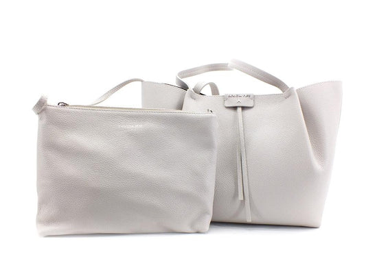 PATRIZIA PEPE Borsa Hobo 2 Pelle Ice Grey 2V8895-A4U8N - Sandrini Calzature e Abbigliamento