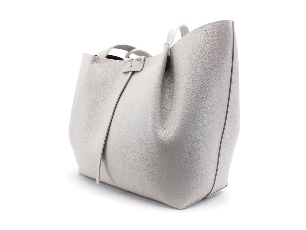 PATRIZIA PEPE Borsa Hobo 2 Pelle Ice Grey 2V8895-A4U8N - Sandrini Calzature e Abbigliamento