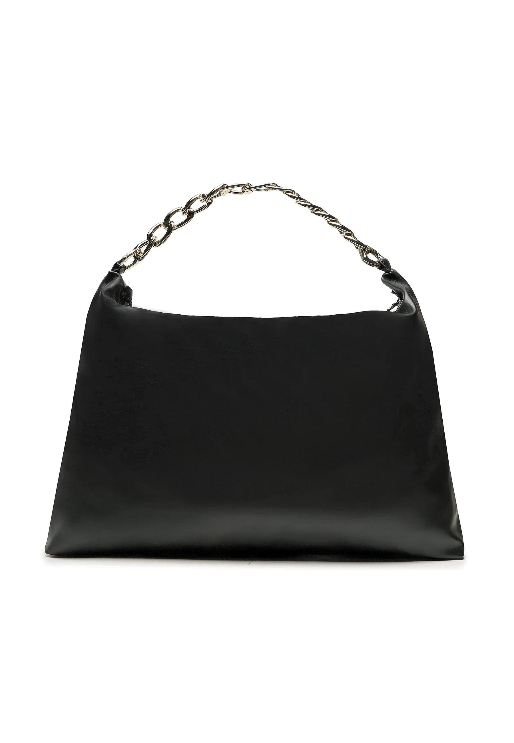 PATRIZIA PEPE Borsa Hobo Black Light Gold 8B0063-E005 - Sandrini Calzature e Abbigliamento