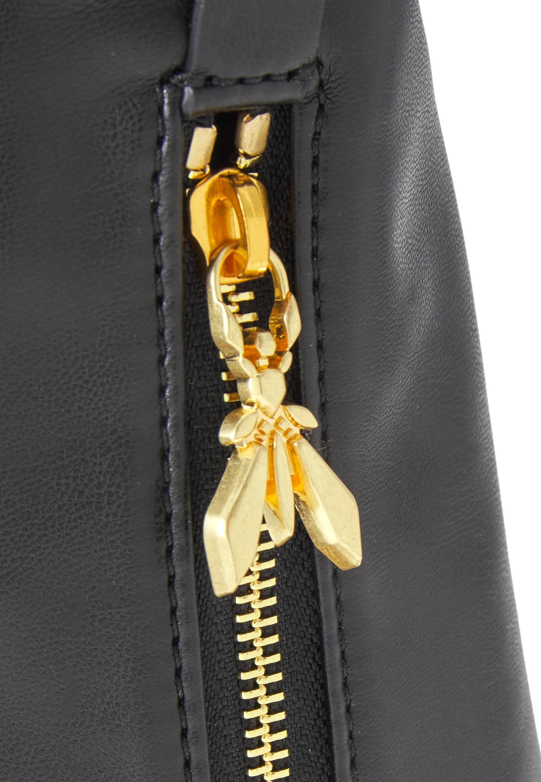 PATRIZIA PEPE Borsa Hobo Black Light Gold 8B0064-E005 - Sandrini Calzature e Abbigliamento