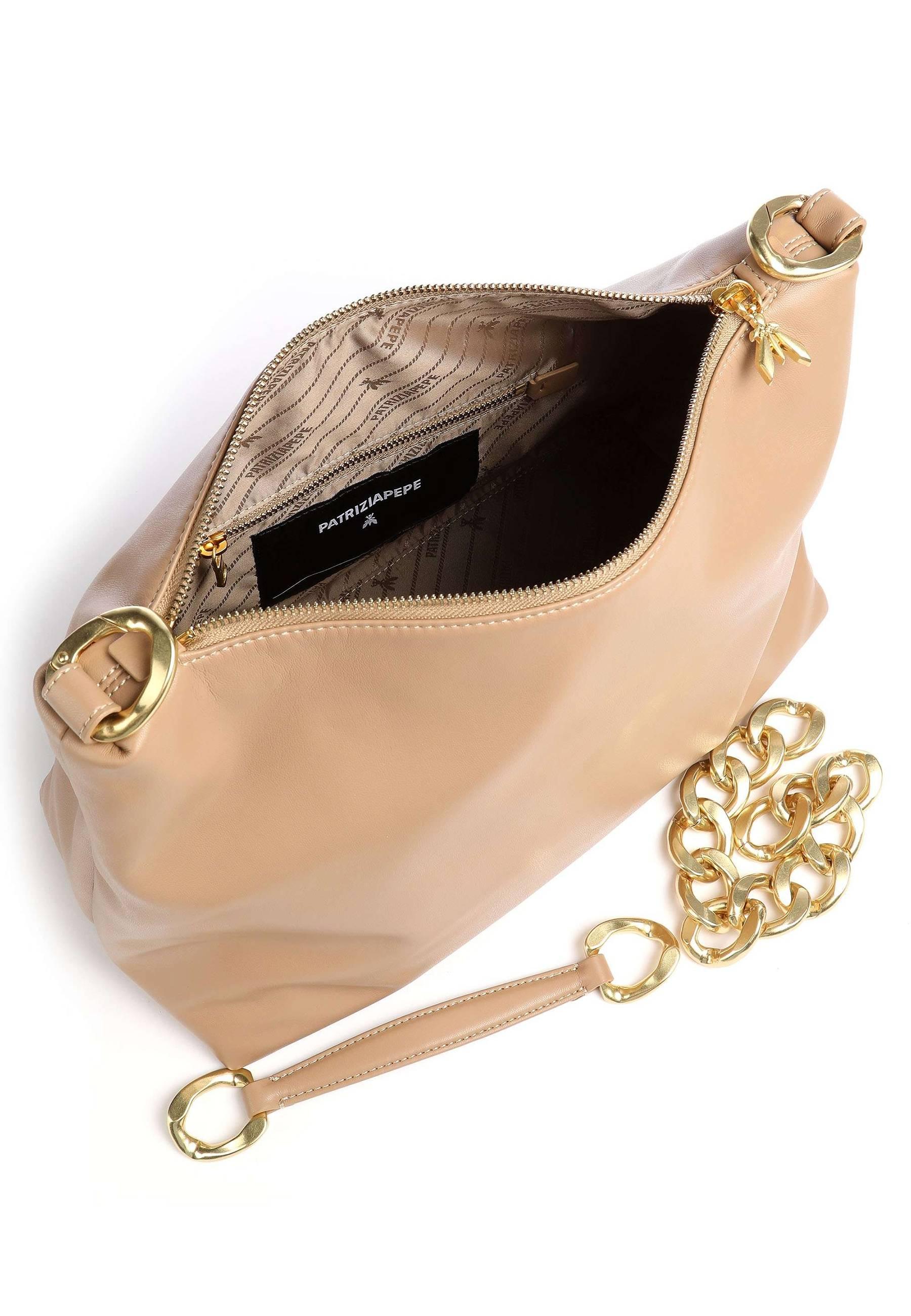 PATRIZIA PEPE Borsa Hobo Dark Skin Rose 8B0064-E005 - Sandrini Calzature e Abbigliamento