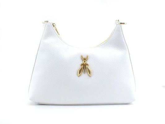 PATRIZIA PEPE Borsa Hobo Logo Ape Bianco 8B0036L001-W146 - Sandrini Calzature e Abbigliamento