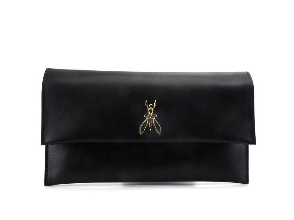 PATRIZIA PEPE Borsa Pochette Clutch Logo Black Nero CB5460L011-K103 - Sandrini Calzature e Abbigliamento